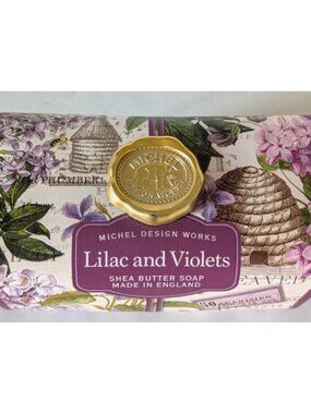 Michel Design Works Lilac And Violets Shea Butter Soap 8.7 oz Made In England